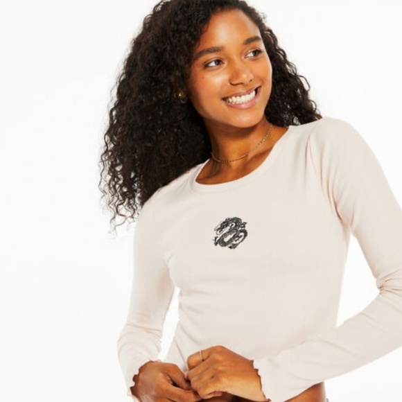 Long Sleeve Dragon Cropped Shrunken Tee - Picture 1 of 6